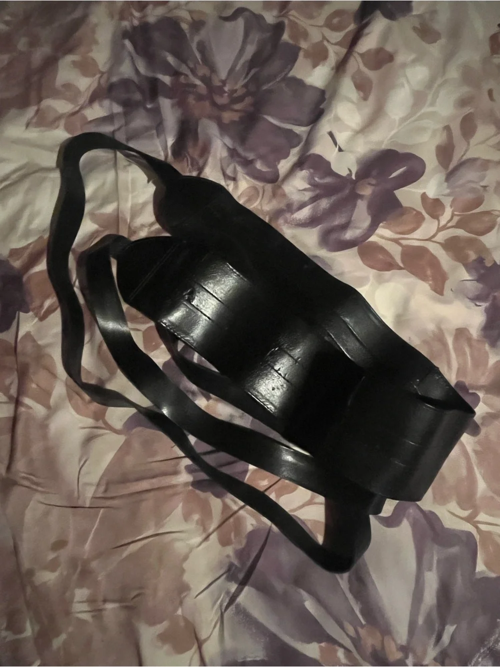 New York & Company Black Wide Waist Belt with Tie Straps